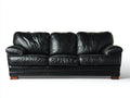 Canapé droit - Similicuir - 260 x 100 x 90 cm - Noir - Style classique