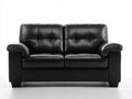 Canapé droit - Similicuir - 200 x 90 x 90 cm - Noir - Style contemporain