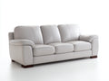 Canapé droit - Similicuir - 230 x 95 x 88 cm - Blanc - Style contemporain