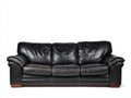 Canapé droit - Similicuir - 260 x 100 x 90 cm - Noir - Style classique