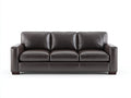Canapé droit - Similicuir - 235 x 95 x 88 cm - Marron - Style contemporain