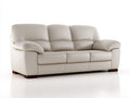 Canapé droit - Similicuir - 238 x 96 x 91 cm - Ivoire - Style contemporain